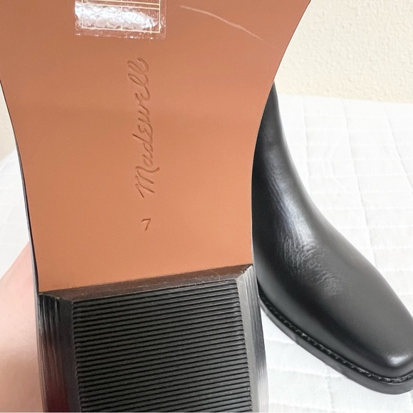 Madewell The Idris Ankle Boot in True Black Leather Size 7 - Picture 10 of 11